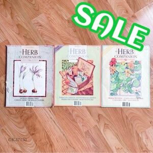 Vintage 1990 The Herb Companion Magazine Lot of 3 Feb/March April/May June/July